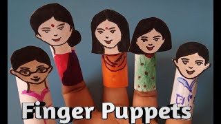 Finger Puppets  Family Finger Puppets  How to make finger Puppets at Home  DIY [upl. by Ahsinod440]