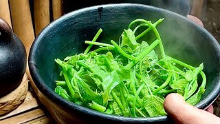 Nilagang Talbos ng sayote okra with inihaw na fresh tilapia umayen manganen agbiag [upl. by Sophi]