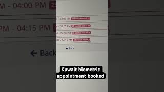 Kuwait biometric appointment booking how watch video [upl. by Etnomaj543]