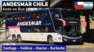 Viaje ANDESMAR CHILE SANTIAGO BARILOCHE en bus Marcopolo G7 Volvo KXSK64  Ando en Bus [upl. by Pasco]