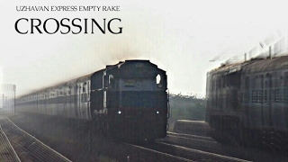 Uzhavan express empty rake crosses TPJKIK passenger at MPS [upl. by Fita]