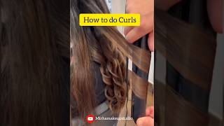 How to do Curls with straightnerHow to do Curlsstraightener se curl krny ka aasan tarika shorts [upl. by Eicyaj]