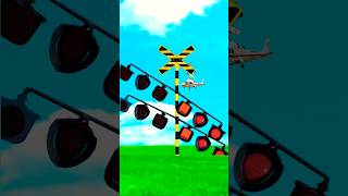 helicopter on Railroad Crossing Signal railroadcrossing youtubeshorts shorts [upl. by Asiulana]