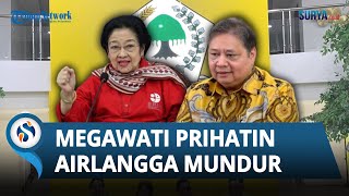 Respons Megawati Atas Mundurnya Airlangga Hartarto Mundur dari Ketum Golkar [upl. by Arahsal]