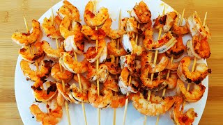 Brochettes De Crevettes  Recette Facile et Rapide Alloco [upl. by Atinahs]