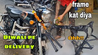 Diwali ke din Classic350 ka Redelivery 🔥 Accident ke baad Classic350 ka New look [upl. by Flanigan]