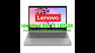 How to install additional SATA HDD  Lenovo Ideapad 3 Slim 15ITL05 [upl. by Arraeit]