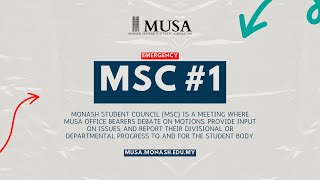 Emergency MSC 1  MUSA Student Council [upl. by Eselahc]