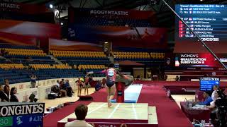 TAN ING Yueh MAS  2018 Artistic Worlds Doha QAT  Qualifications Vault 1 [upl. by Menashem915]