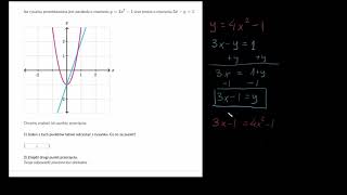 Układy równań z równaniami kwadratowymi prosta i parabola [upl. by Farleigh]