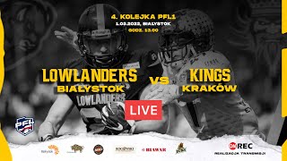 4 kolejka Lowlanders Białystok  Kraków Kings  PFL1 2022  1052022 [upl. by Laehctim669]