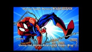 Marvel Super Heroes Spiderman Playthrough using the Ps1 Action Replay V2 Ps2 Bonus Disc D Sub Ps1 [upl. by Deidre]