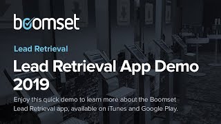 Boomset Lead Retrieval App Demo [upl. by Melisande780]