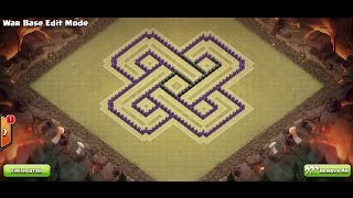 Clash of Clans  Town hall 8 Th8 War Base  3 Air Defense [upl. by Gosney]