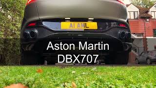 Aston Martin DBX707 exhaust sound  Cold start 2022 [upl. by Ahsenad]