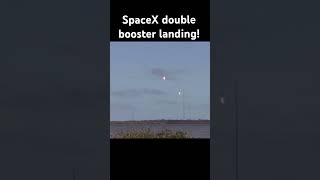 SHOCKING Space X double booster landing spacex elonmusk shorts trending shocking [upl. by Shute130]