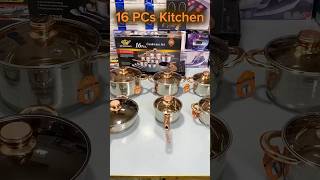 Cookware Set 16 PCs Purchase Link in Bio kitchen gadgets shorts explore products amazonfinds [upl. by Thane45]