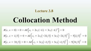 Collocation method to derive bar element equation Weighted Residual Method Finite Element Method [upl. by Bernelle]