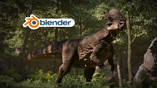 Pachycephalosaurus Animation  3D Breakdown  Blender 283 [upl. by Anedal]