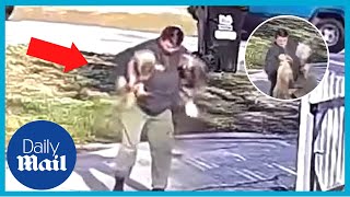 Moment Florida double dognapper snatches two pets from driveway [upl. by Bigg]