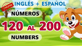 ⭐Números del 120 al 200 en Inglés y Español 🧠🙋‍♀️I Numbers 120 to 200 in English and Spanish I [upl. by Alaehcim]