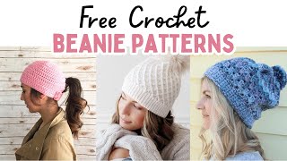 25 FREE Crochet Beanie Patterns  Cozy Winter Crochet Hats Perfect for Gift Giving crochet [upl. by Narib]