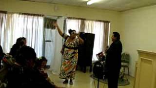 HERMANA BORLOTES EN UNCION DE LO ALTO CHURCH DE BROWNSVILLE TEXAS [upl. by Ahsinnod496]