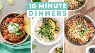 EASY 10 Minute Dinner Recipes  Healthy Dinner Ideas [upl. by Felicio]