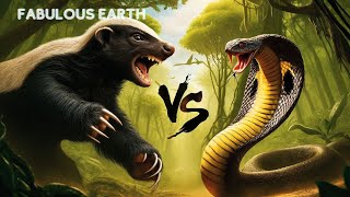 Fierce Battle Honey Badger vs King Cobra  Animal Fights  Fabulous Earth [upl. by Keifer]