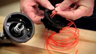 String Trimmer Head  How to install new trimmer line on a traditional bump head [upl. by Blatt963]