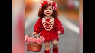 beautiful baby modeling 🤩trending babymodeling cute baby babygirl viralvideo frockdesign [upl. by Wandy]