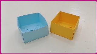 Origami box falten  Schachtel basteln mit papier [upl. by Pfister]