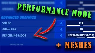 How to Enable Performance Mode and Meshes in Fortnite Chapter 3 Season 4 [upl. by Anawat532]