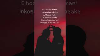 Vasthava natho song lyrics [upl. by Eelac]