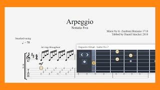 Arpeggio  G Zamboni  1718   Classical guitar  Standard Tuning [upl. by Elayne146]