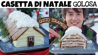 CASETTA DI NATALE AL GUSTO TIRAMISÙ dolce delizioso per le feste  ricetta facile  Davide Zambelli [upl. by Ttirrej]