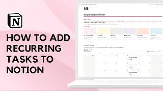 How to Add Recurring Tasks to Notion [upl. by Iona]