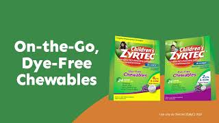 Relief On The Go from Children’s ZYRTEC® DyeFree Chewable Allergy Medicine ZYRTEC® [upl. by Oelgnaed]