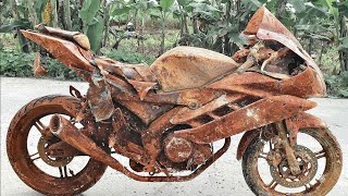 Fully restoration old rusty YAMAHA R1 racing moto [upl. by Darrill]