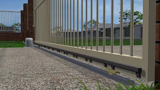 Install sliding driveway gates that run on a track [upl. by Kippie805]