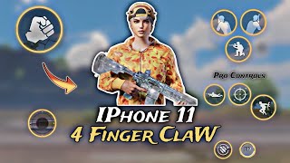 4 Finger Pro Control Claw 😱  IPhone 11 Control And Sensitivity 🔥 gaming pubgmobile bgmi [upl. by Sheila]