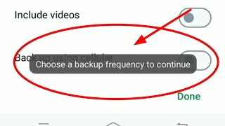 choose a backup frequency to continue whatsapp problem solve [upl. by Nnail]