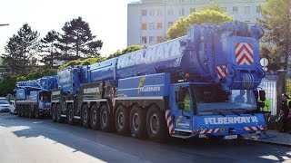 Felbermayrs Liebherr LTM175091 enters the site [upl. by Jo-Anne924]