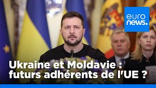 LUkraine et la Moldavie entament des négociations formelles dadhésion avec lUE  euronews 🇫🇷 [upl. by Sirtimed]