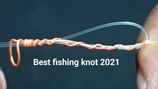 POWERFUL smooth Fishing Knot For leader Braid to mono or Fluorocarbon  Best fishing knot 2021 [upl. by Aennyl419]