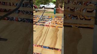 Fingerboard Double Staircase Rail Sesh Wood Stairs Skatepark fingerboarding fingerboard techdeck [upl. by Klatt922]