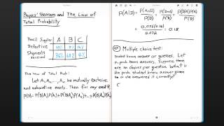 Bayes theorem and The Law of Total Probability [upl. by Chapland]