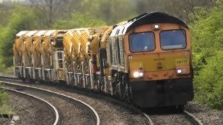 Very Busy Tamworth 4 Double Headed Freight TrainsTrain on Test Fast Trains 17424 [upl. by Manella675]