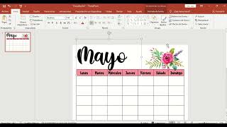 Cómo hacer un calendario o planeador mensual en PowerPoint [upl. by Nilved]