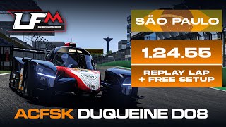 ACFSK Duqueine D08 LMP3  INTERLAGOS  12455  SETUP  REPLAY  LFM ASSETTO CORSA [upl. by Worrad]